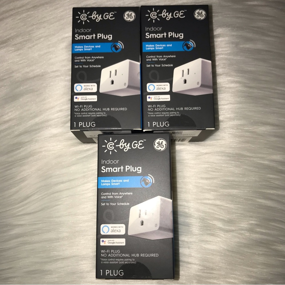 New GE Lighting Cync Indoor Smart Bluetooth and Wi-Fi Outlet set of 3